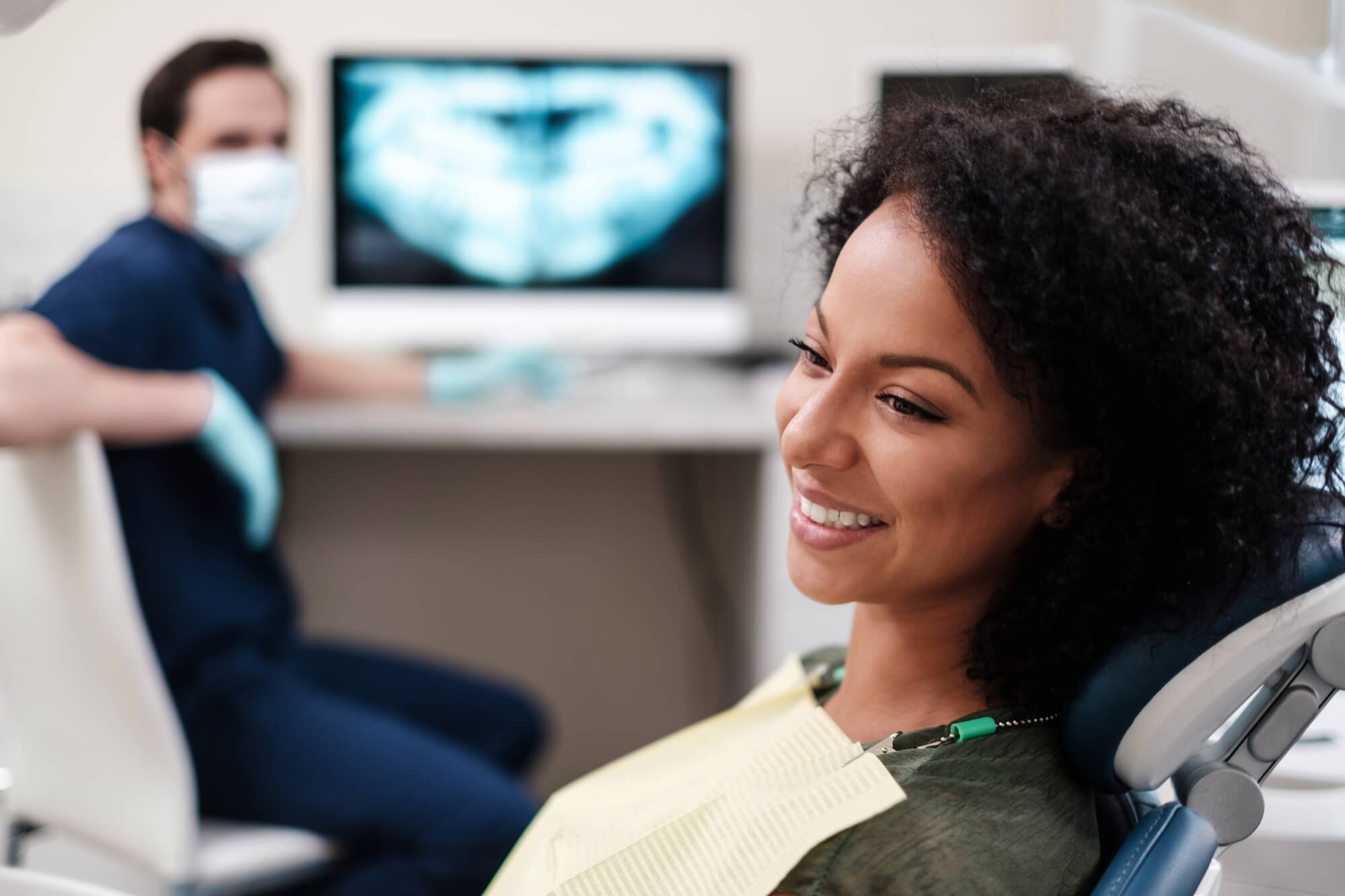 woman before oral surgery Simpsonville SC